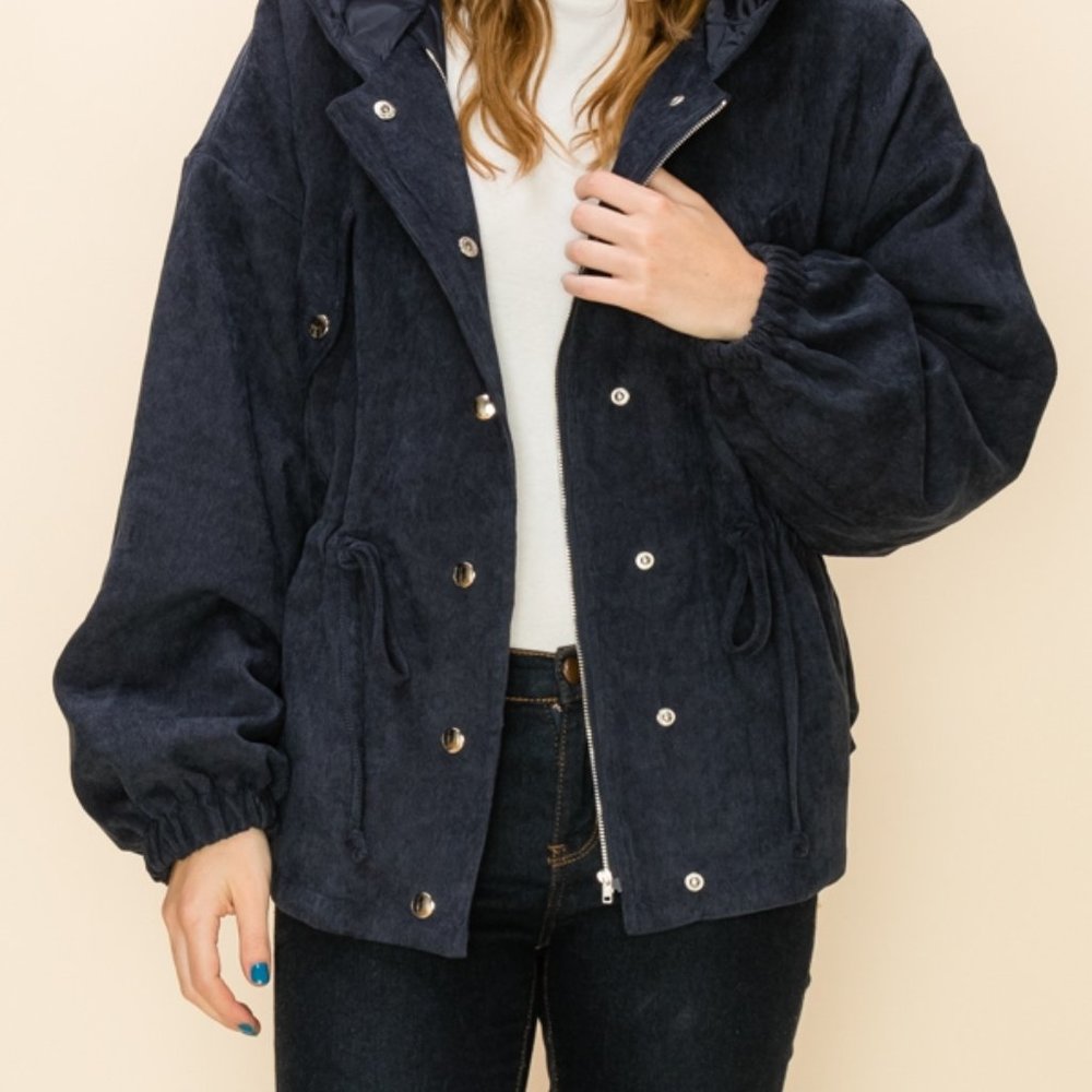Navy Blue Cargo Jacket - Picture 5 of 6